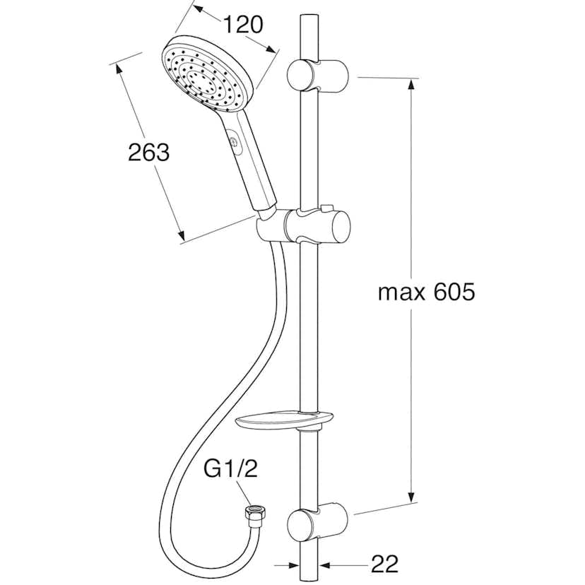 Duschset Gustavsberg Round