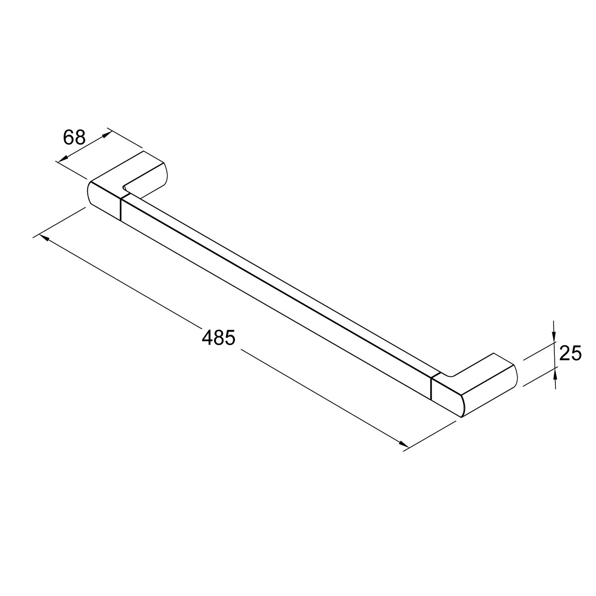 Handdukshängare Gustavsberg Square 485 mm