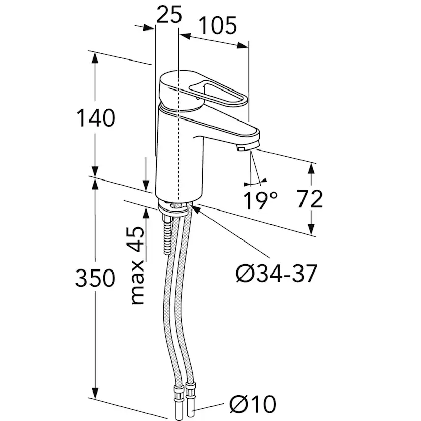 Tvättställsblandare Gustavsberg Nya Nautic Blyfri