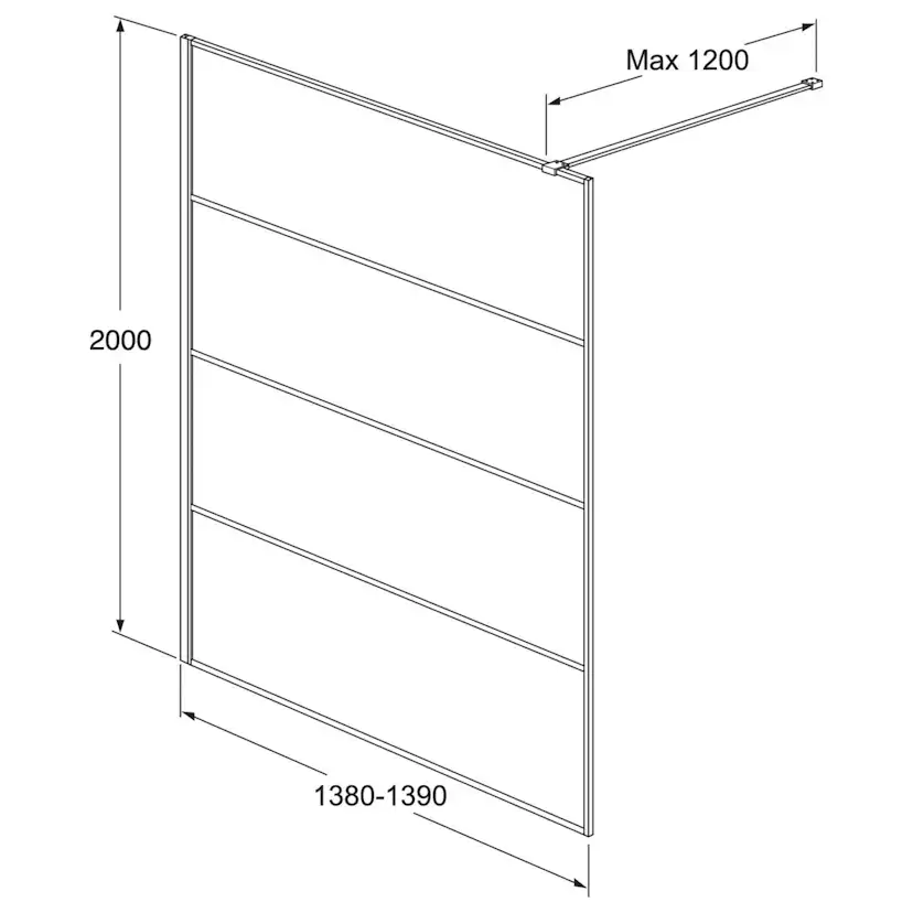 Duschvägg Gustavsberg Square med Spröjs