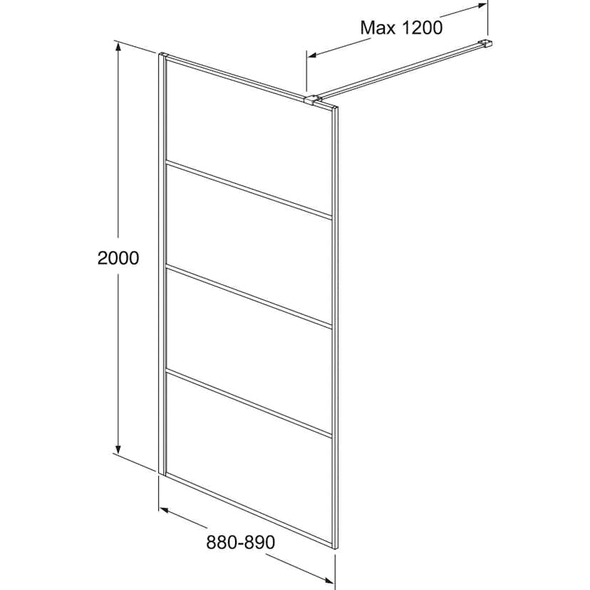 Duschvägg Gustavsberg Square med Spröjs