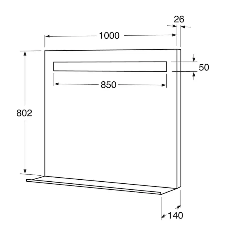 Spegel Gustavsberg med Belysning