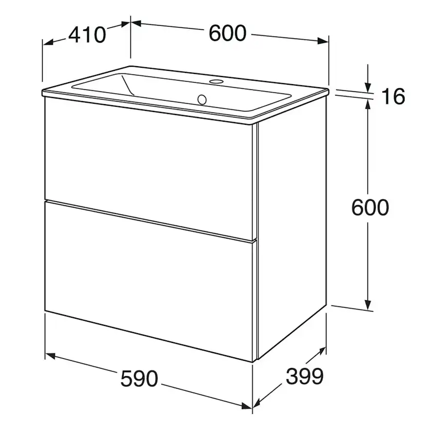 Tvättställsskåp Gustavsberg Graphic Base