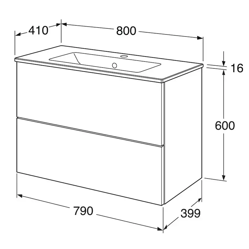 Tvättställsskåp Gustavsberg Graphic Base