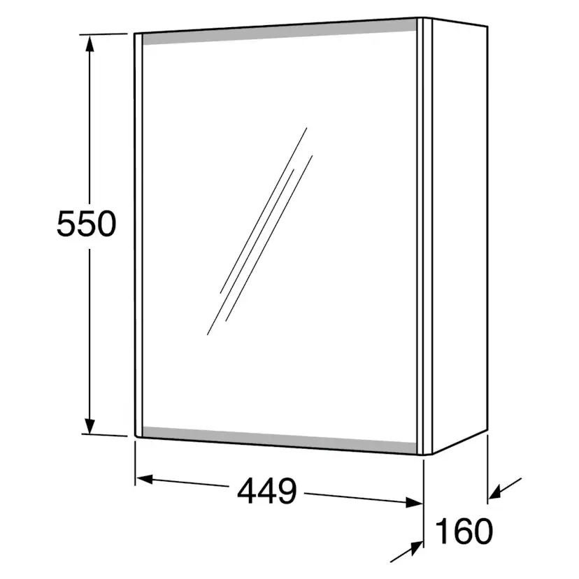 Spegelskåp Gustavsberg Graphic 45 cm