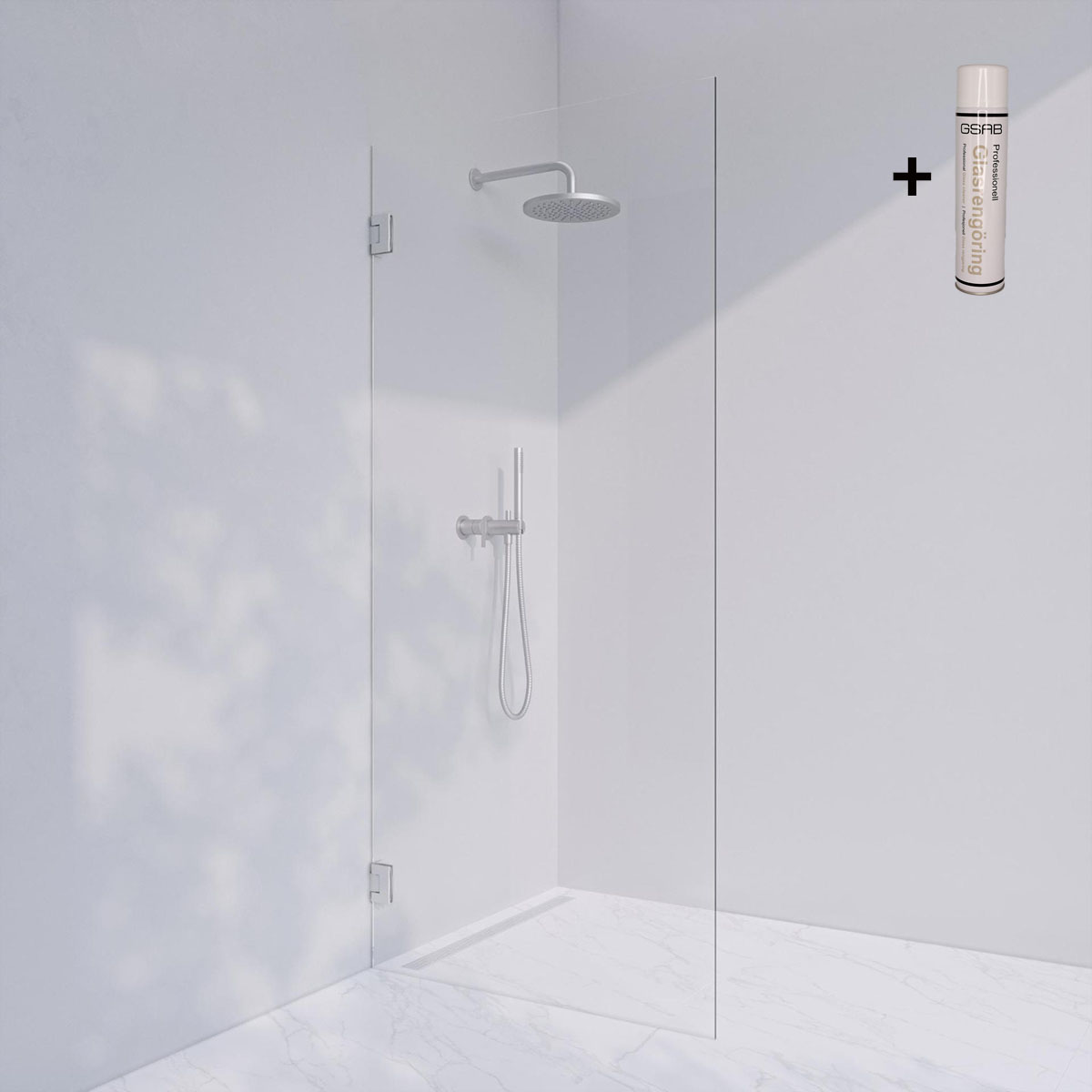 Duschvägg Invitrea Flair GH2 med Glasrengöring