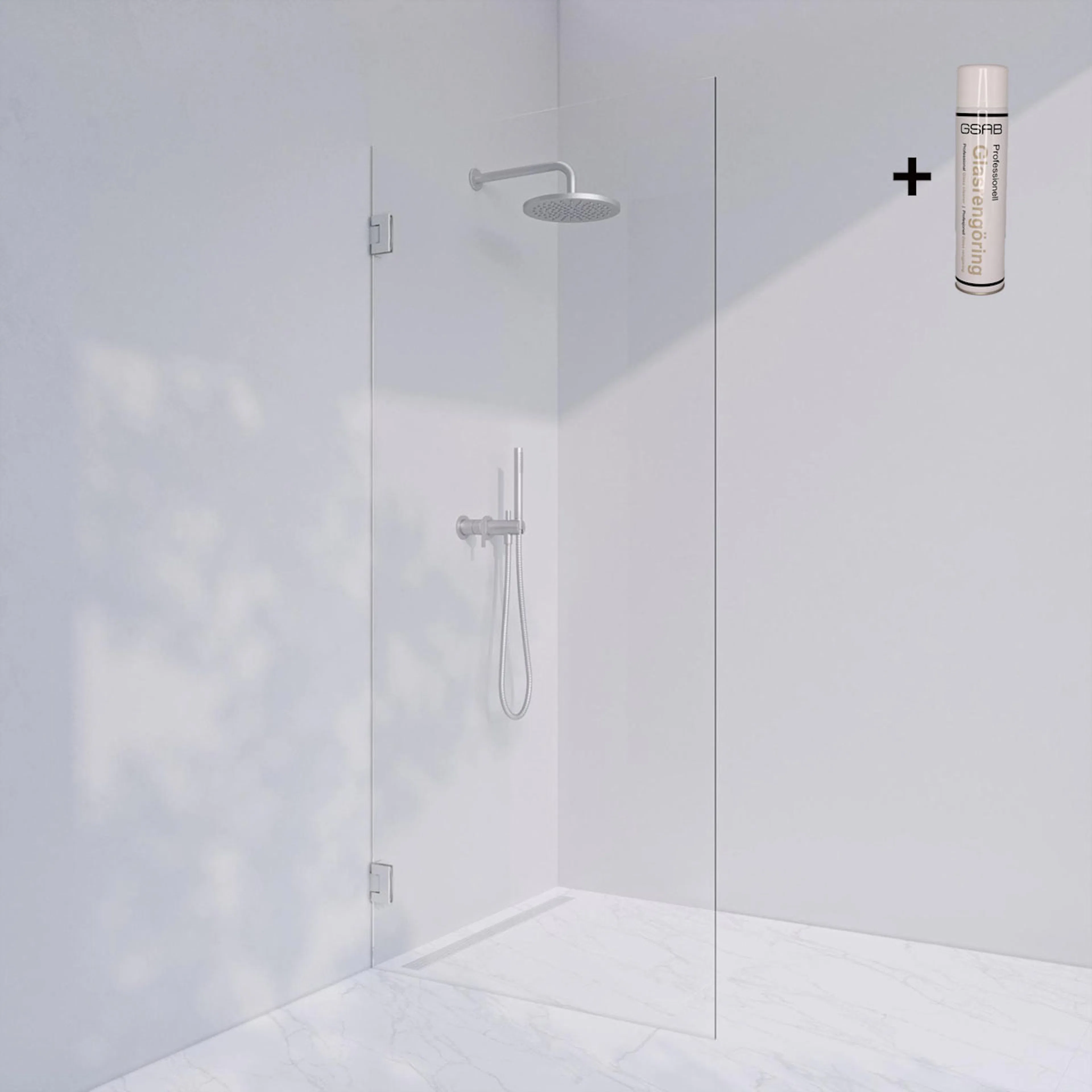 Duschvägg Invitrea Flair GH2 med Glasrengöring