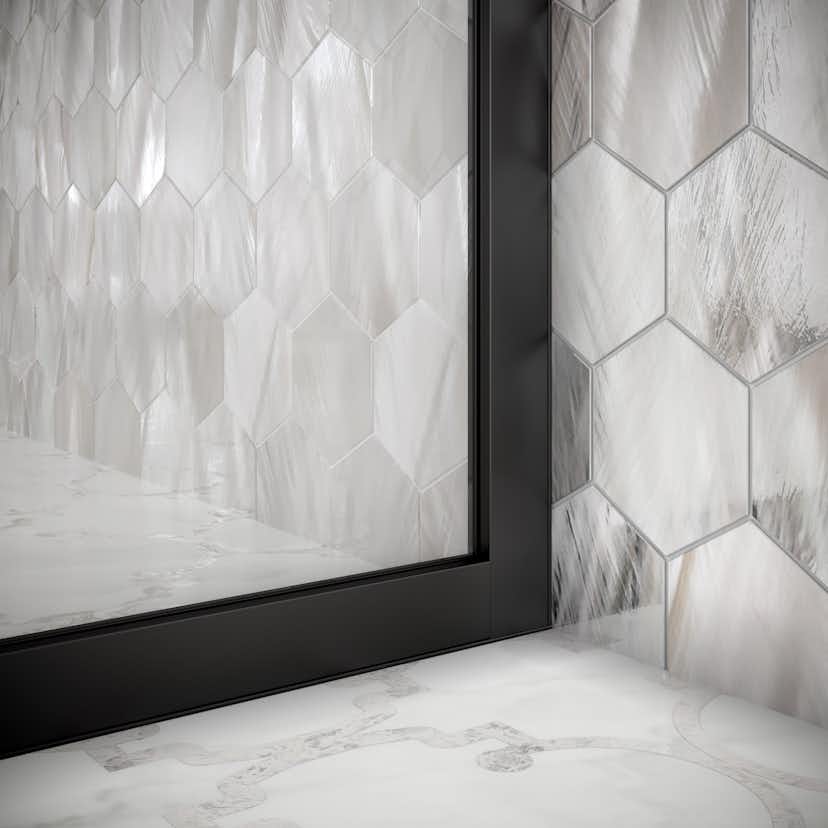 Duschdörr Hietakari Bläk 750 Paris Nisch Fast Vägg och Vändbar Dörr