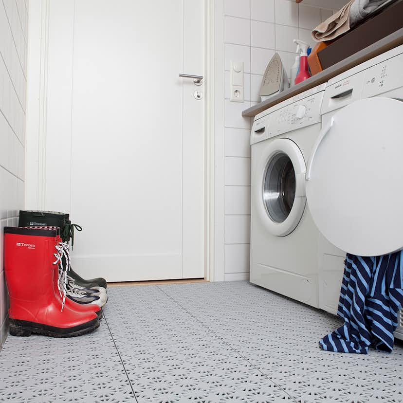 Golvplatta Hestraplattan Hestra Glacier Grey Golvtrall i Plast