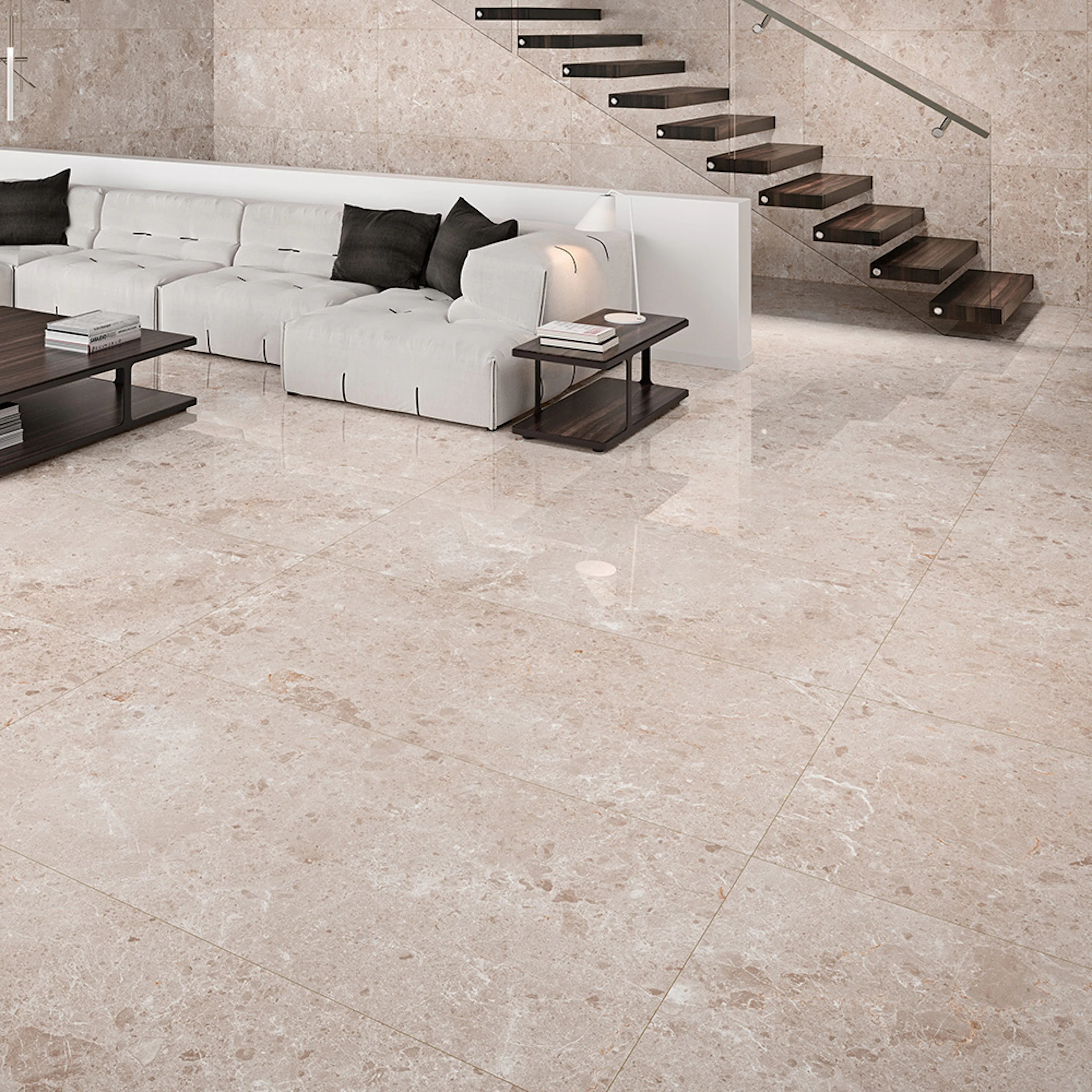 Klinker Tenfors Artic Beige Marmor Blank 78x158 cm