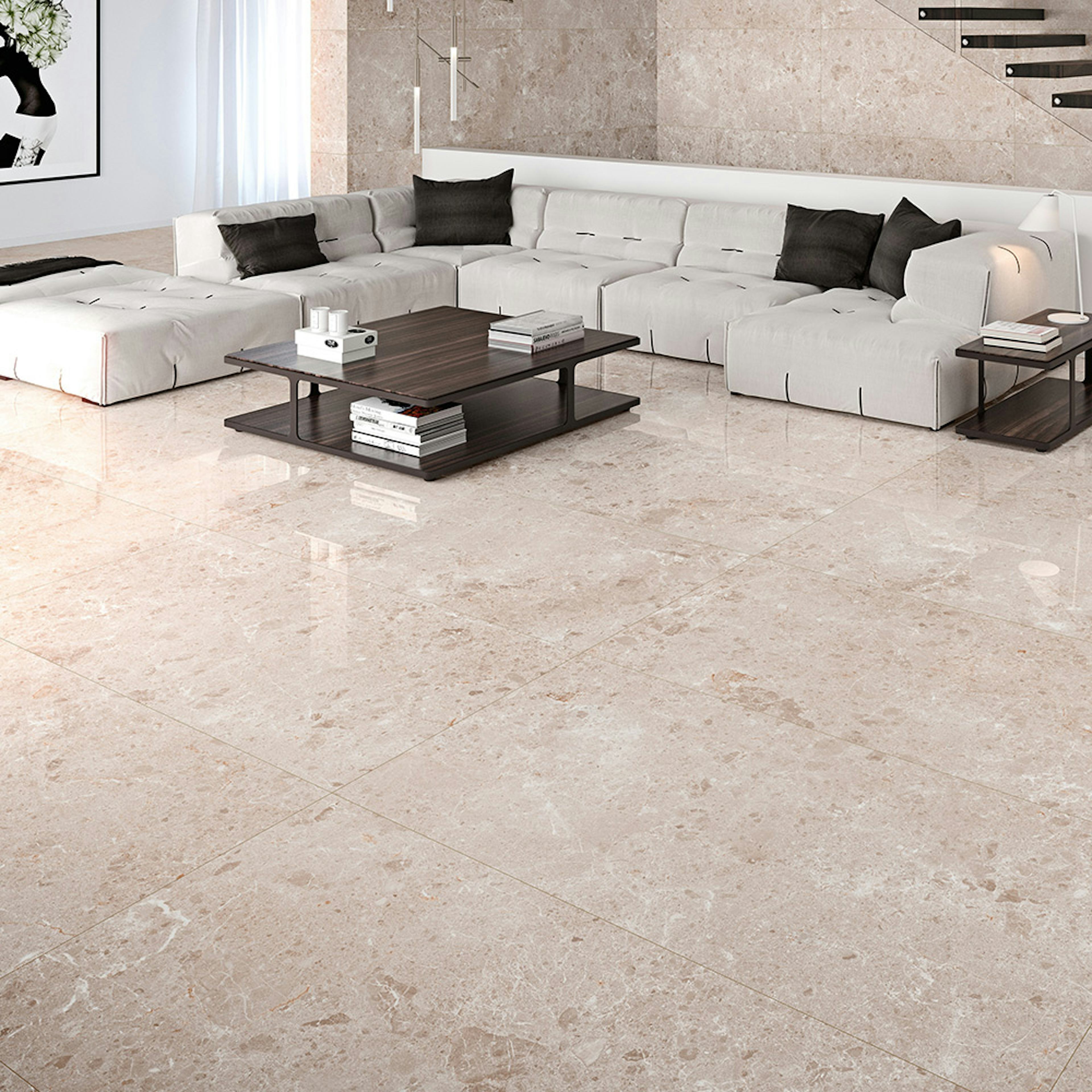 Klinker Tenfors Artic Beige Marmor Blank 59x59 cm