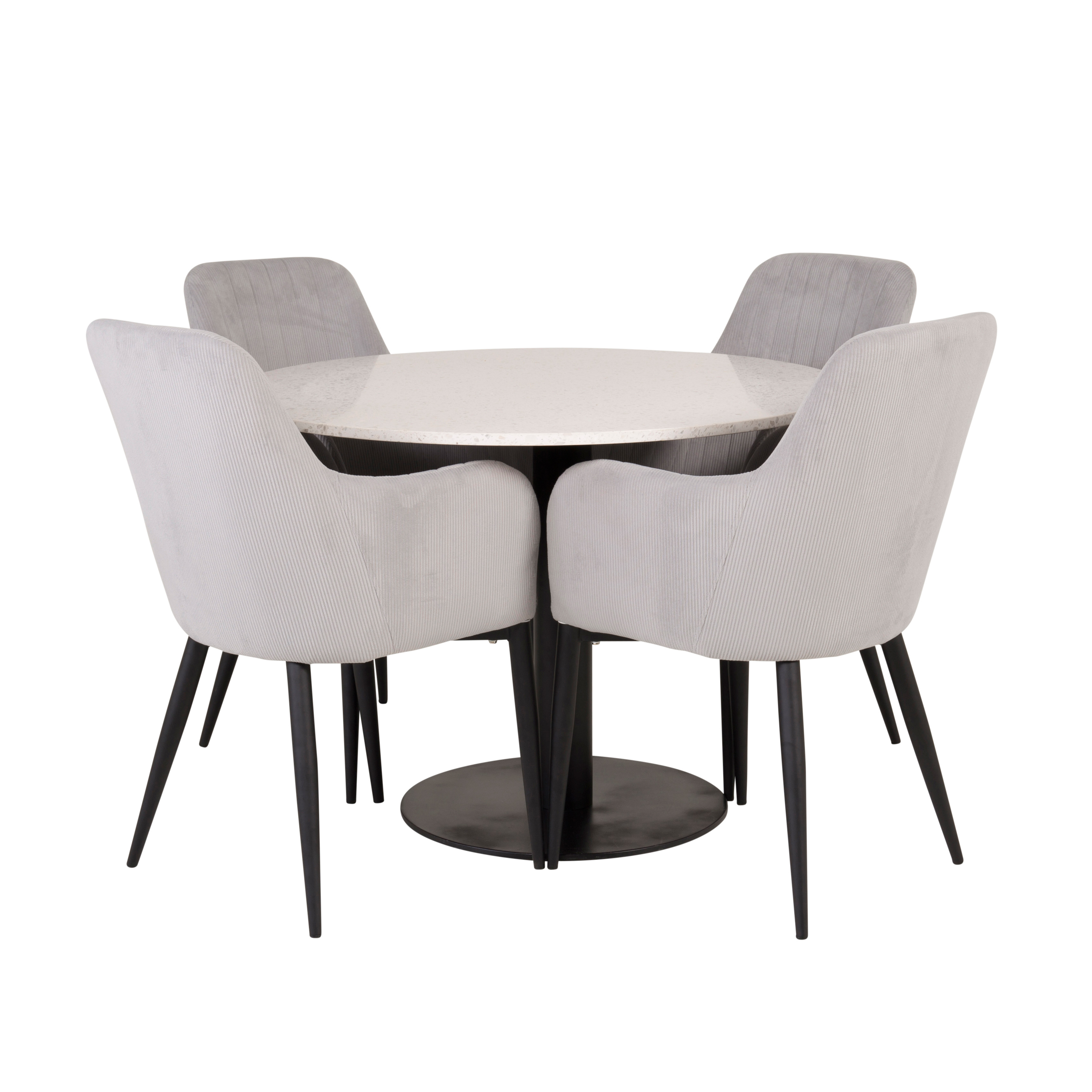 Matgrupp Sky Furniture Roxanna Vit Bord med 4 Corina Stolar Matgrupp Sky Furniture Roxanna Vit Bord med 4 Corina Stolar
