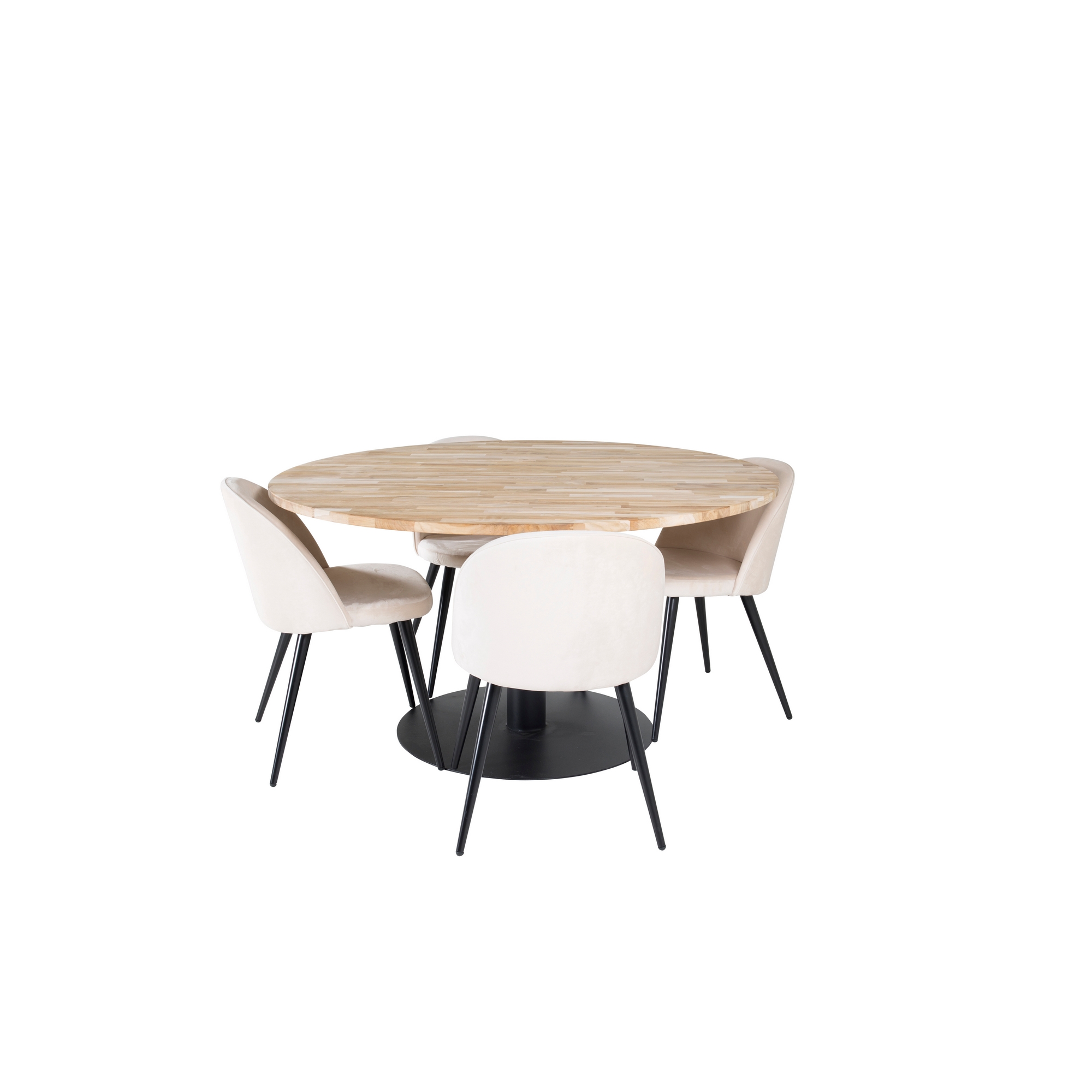 Matgrupp Venture Home Cirebon med 4 Velvet Stolar