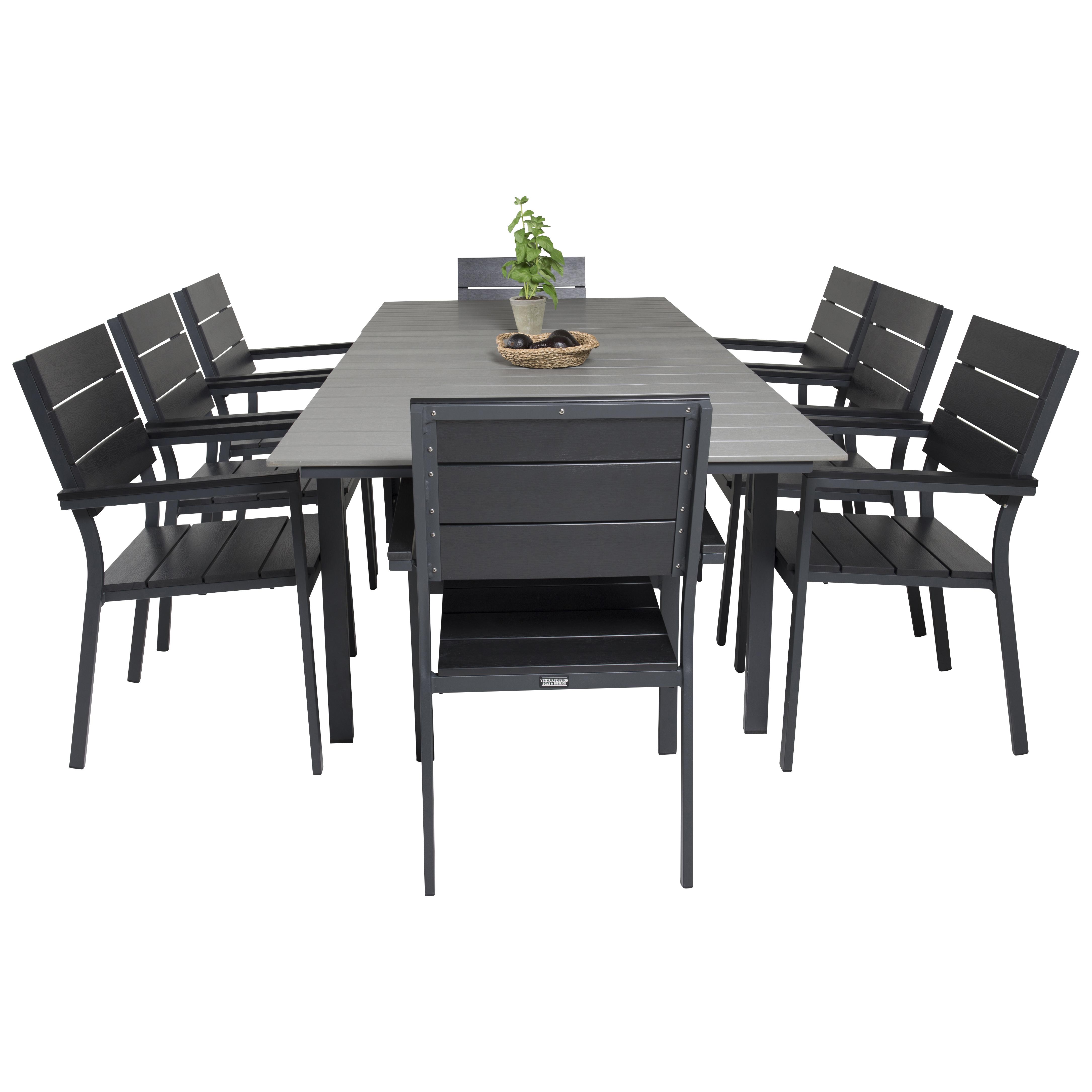 Matgrupp Venture Home Lova 160/240 med 8 Lova Stolar