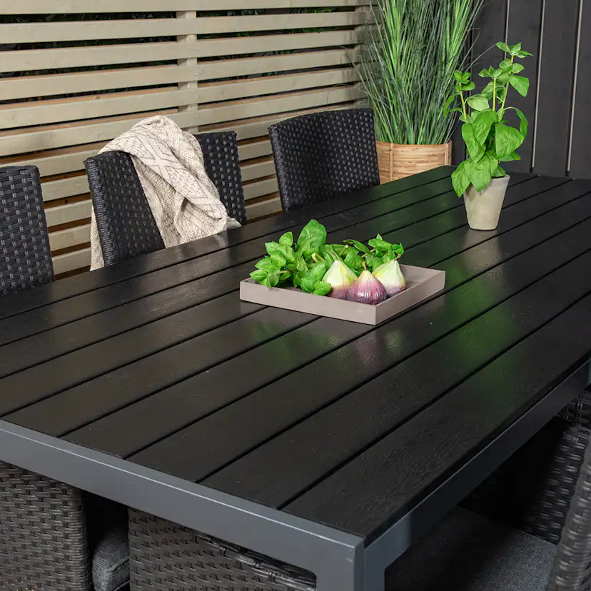 Matgrupp Utomhus Venture Home Bront 205 med 6 Milwa Trädgårdsstolar