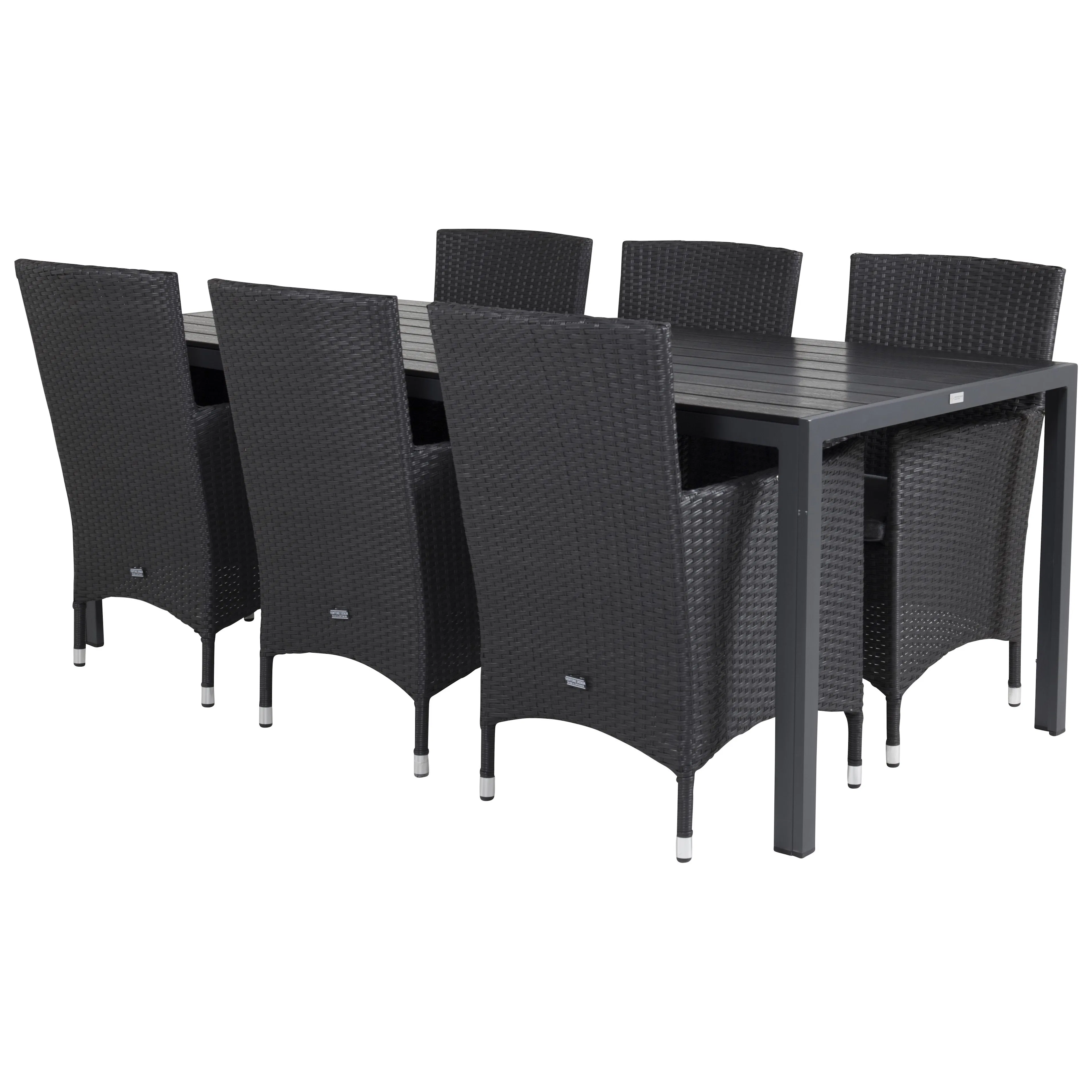 Matgrupp Utomhus Venture Home Bront 205 med 6 Milwa Trädgårdsstolar