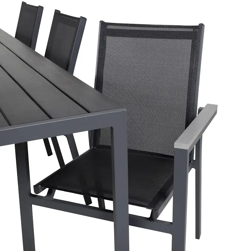 Matgrupp Utomhus Venture Home Bront 205 med 6 Pincy Trädgårdsstolar