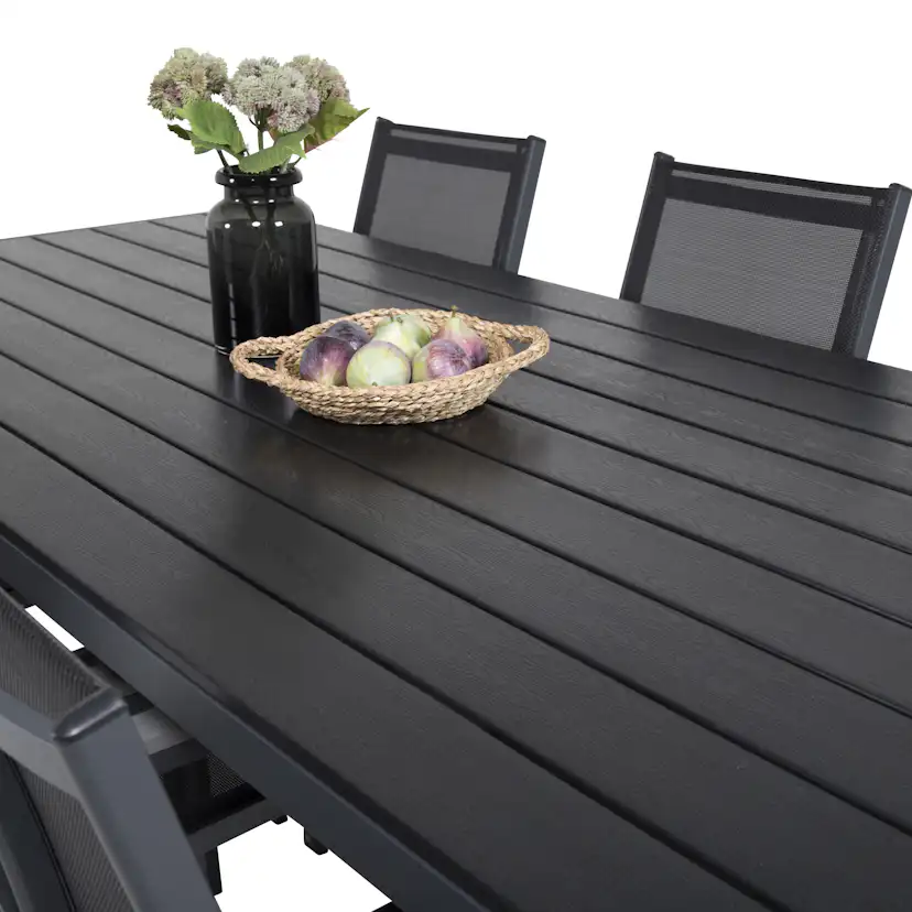 Matgrupp Utomhus Venture Home Bront 205 med 6 Pincy Trädgårdsstolar