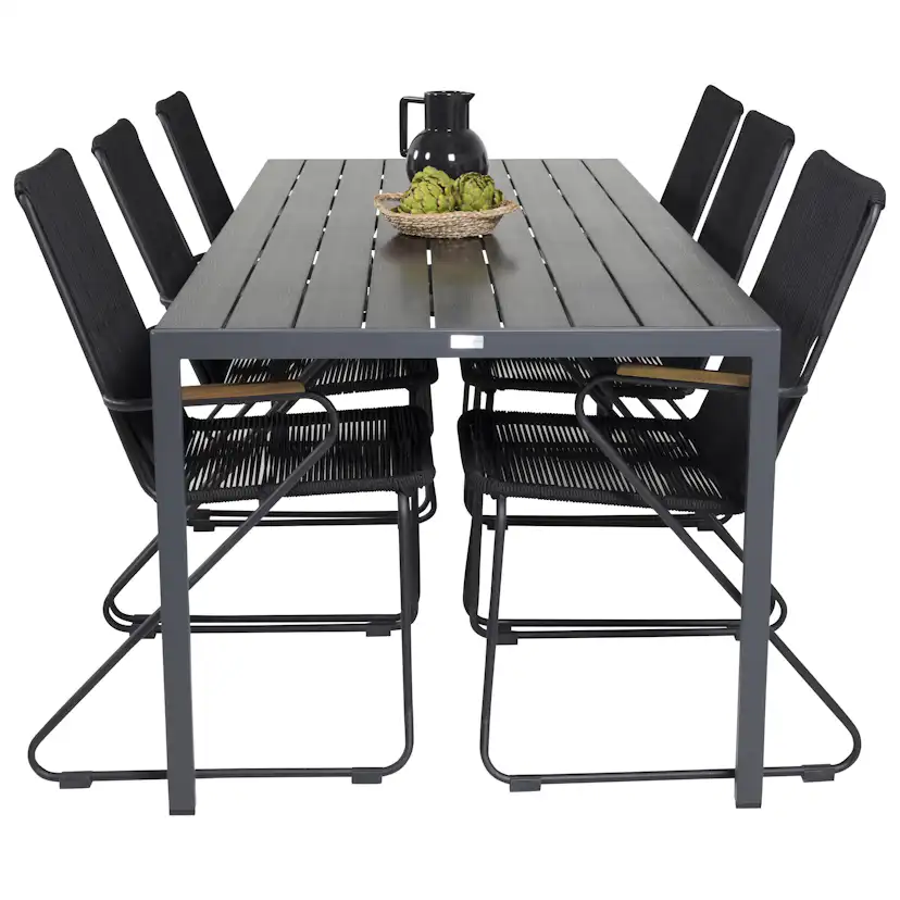 Matgrupp Utomhus Venture Home Bront 205 med 6 Berfin KarmTrädgårdsstolar