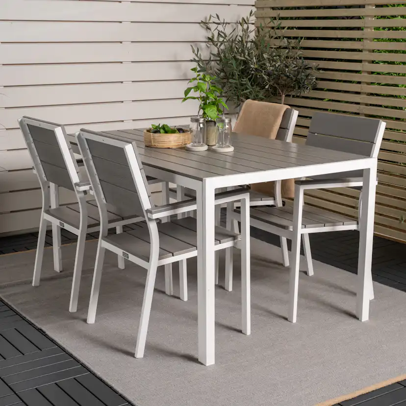 Matgrupp Utomhus Venture Home Bront 150 med 4 Lova Trädgårdsstolar