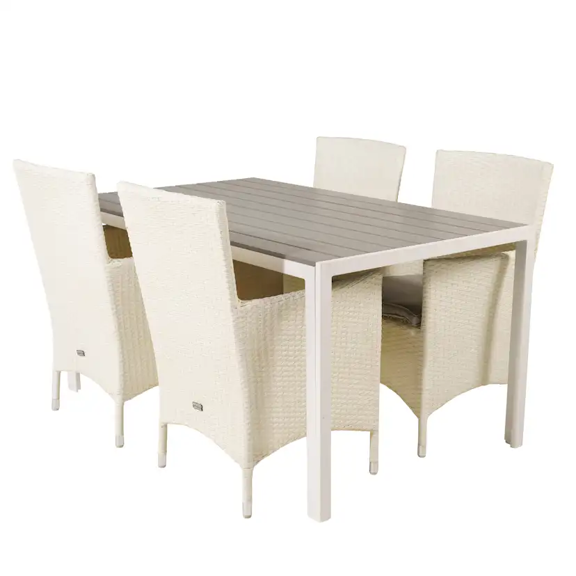 Matgrupp Utomhus Venture Home Bront 150 med 4 Milwa Trädgårdsstolar