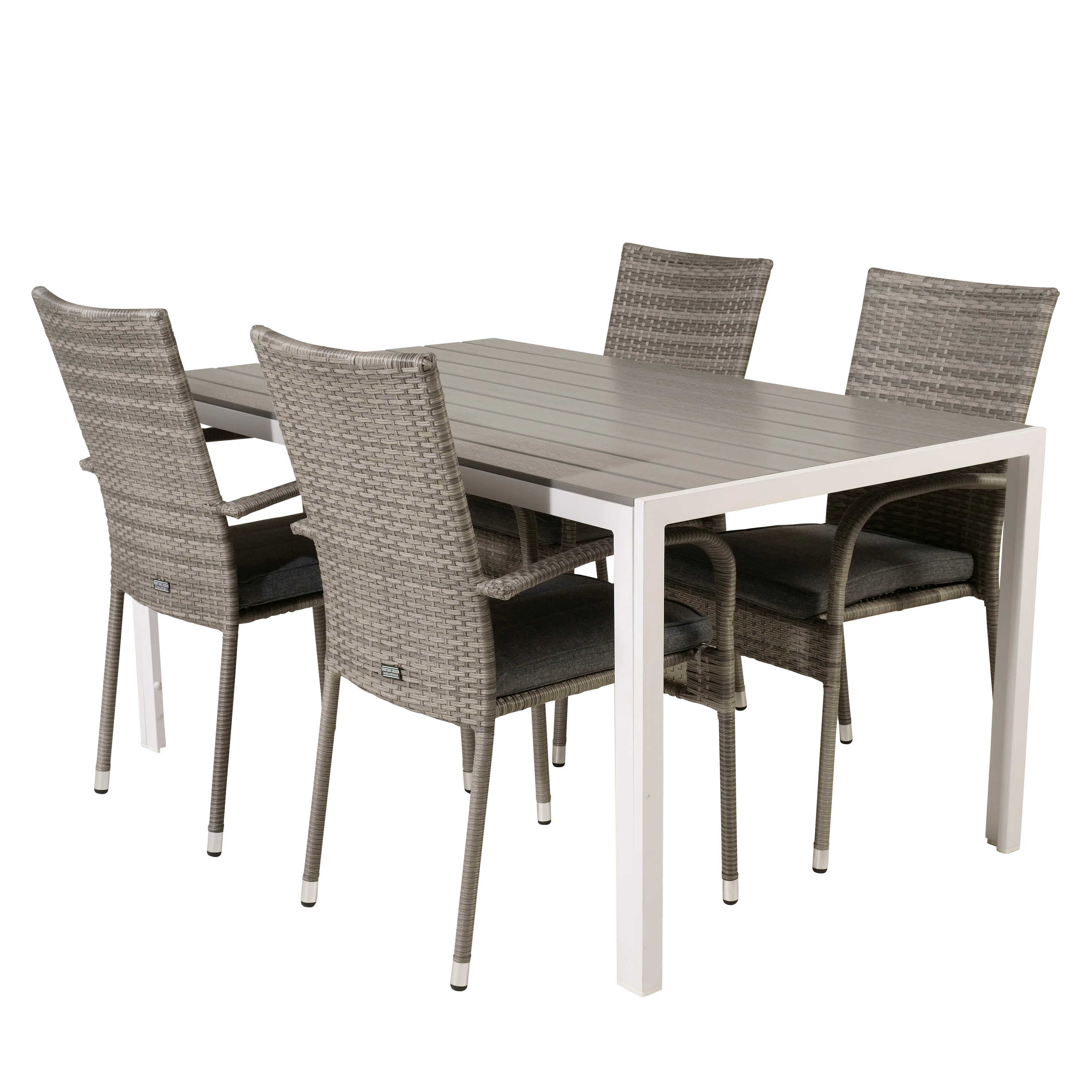 Matgrupp Utomhus Venture Home Bront 150 med 4 Asta Trädgårdsstolar