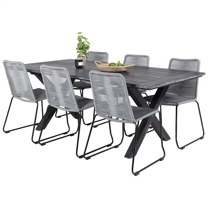 Matgrupp Venture Home Rossi 200 med 6 Leon Matstolar