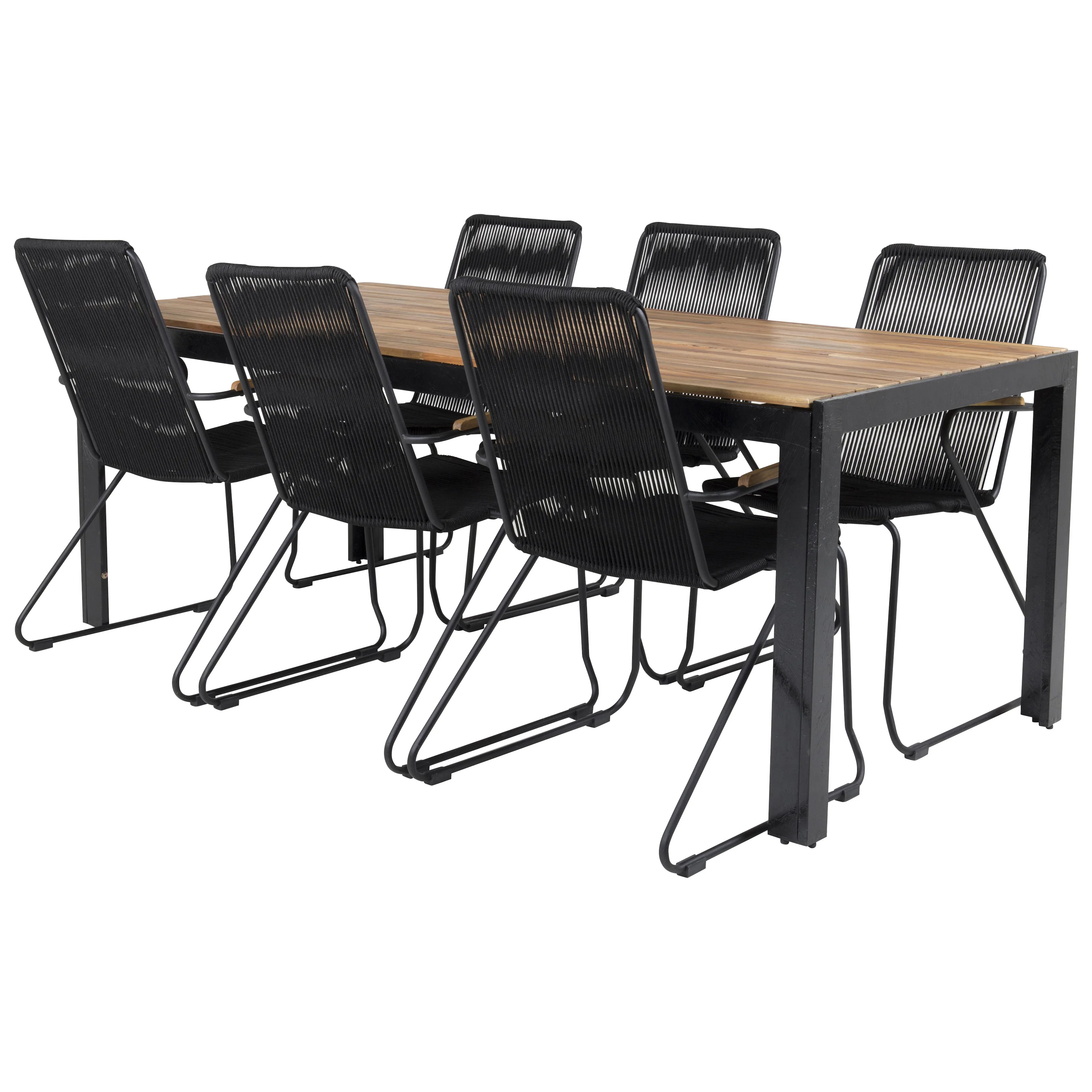 Matgrupp Utomhus Venture Home Berfin med 6 KarmTrädgårdsstolar