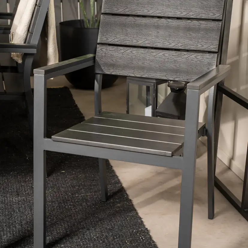 Matgrupp Utomhus Venture Home Berfin med 6 Lova Trädgårdsstolar