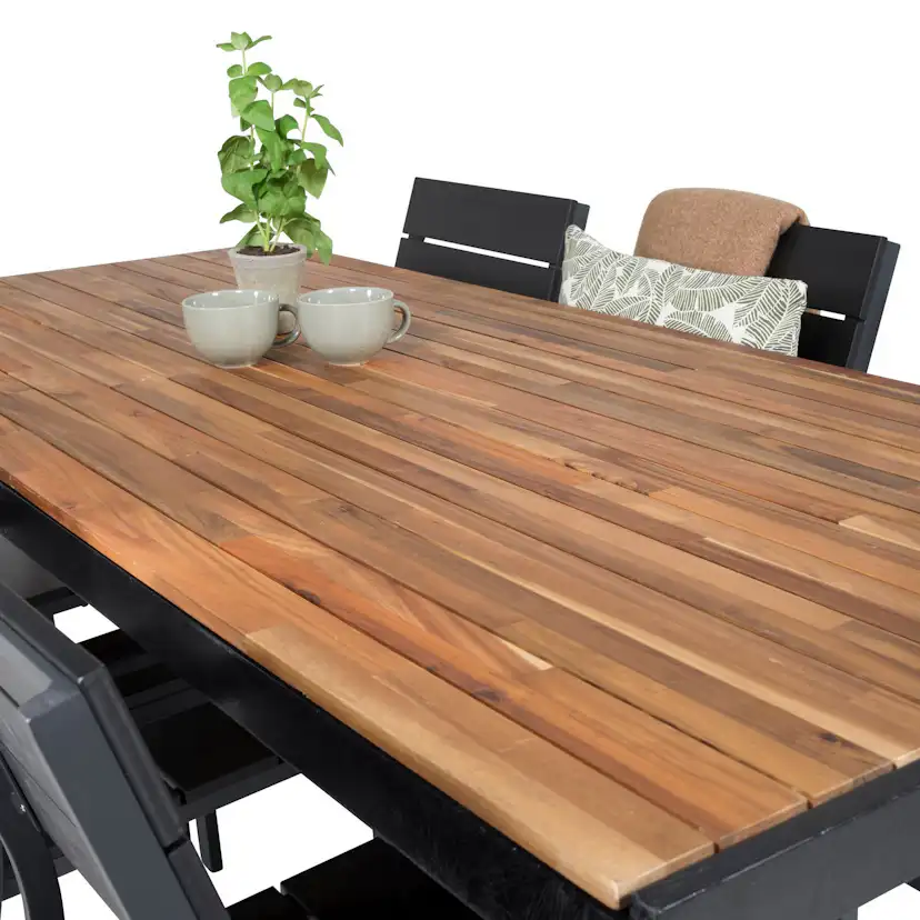 Matgrupp Utomhus Venture Home Berfin med 6 Lova Trädgårdsstolar