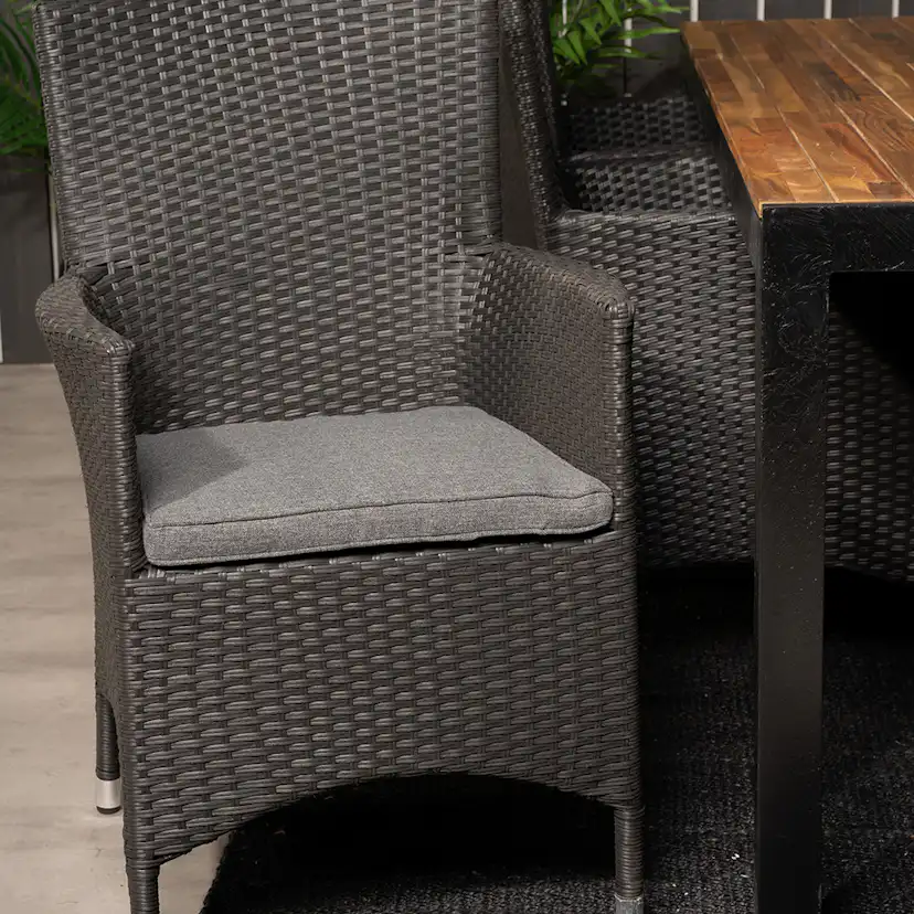 Matgrupp Utomhus Venture Home Bois med 6 Malin Trädgårdsstolar