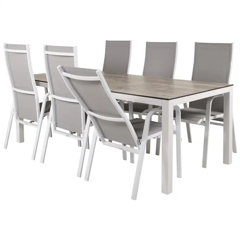 Matgrupp Utomhus Venture Home Lea 205 med 6 Copacabana Trädgårdsstolar