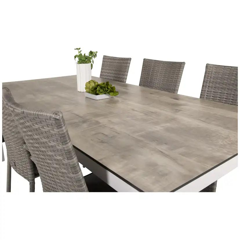 Matgrupp Utomhus Venture Home Lea 205 med 6 Asta Trädgårdsstolar