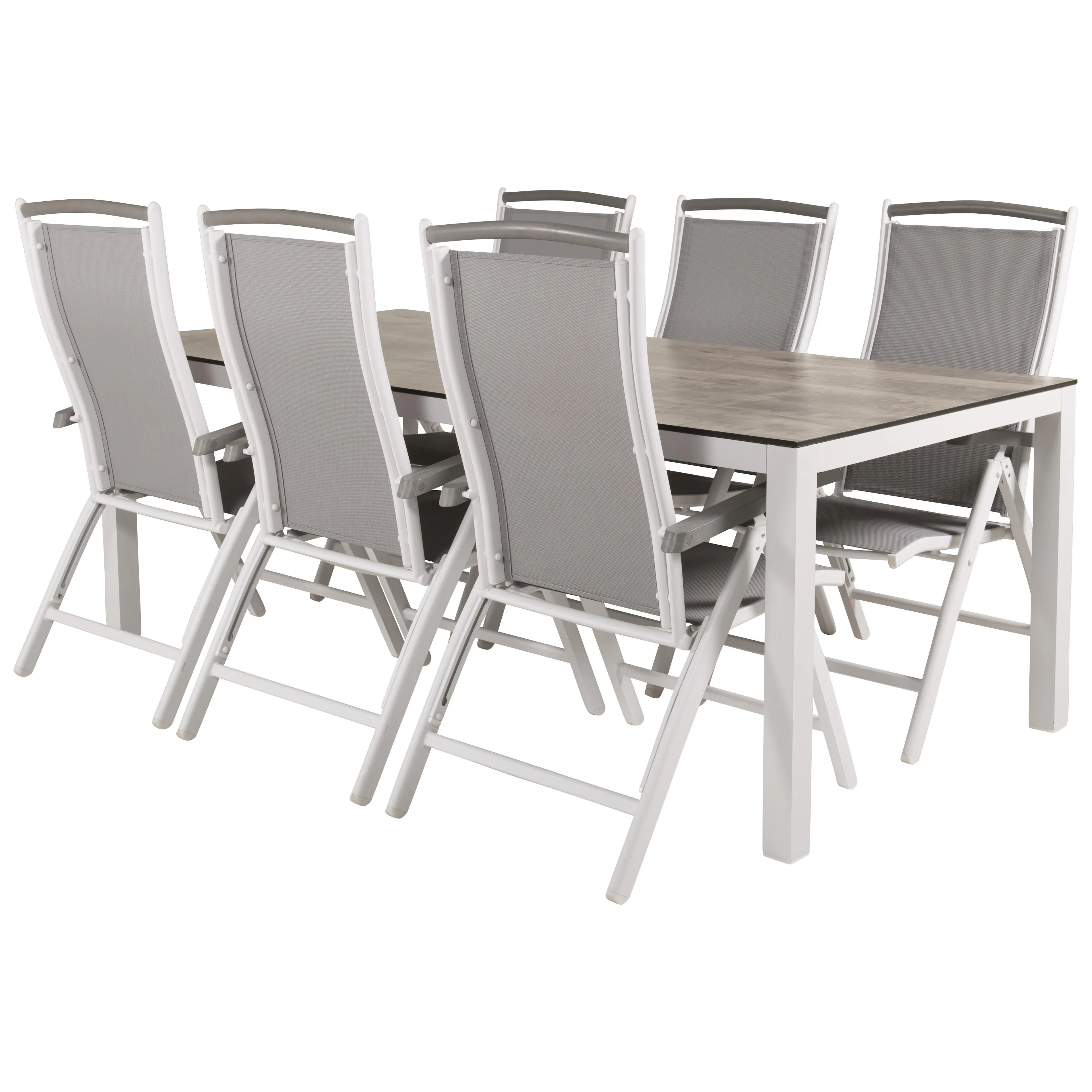 Matgrupp Utomhus Venture Home Lea 205 med 6 Aleyna Trädgårdsstolar