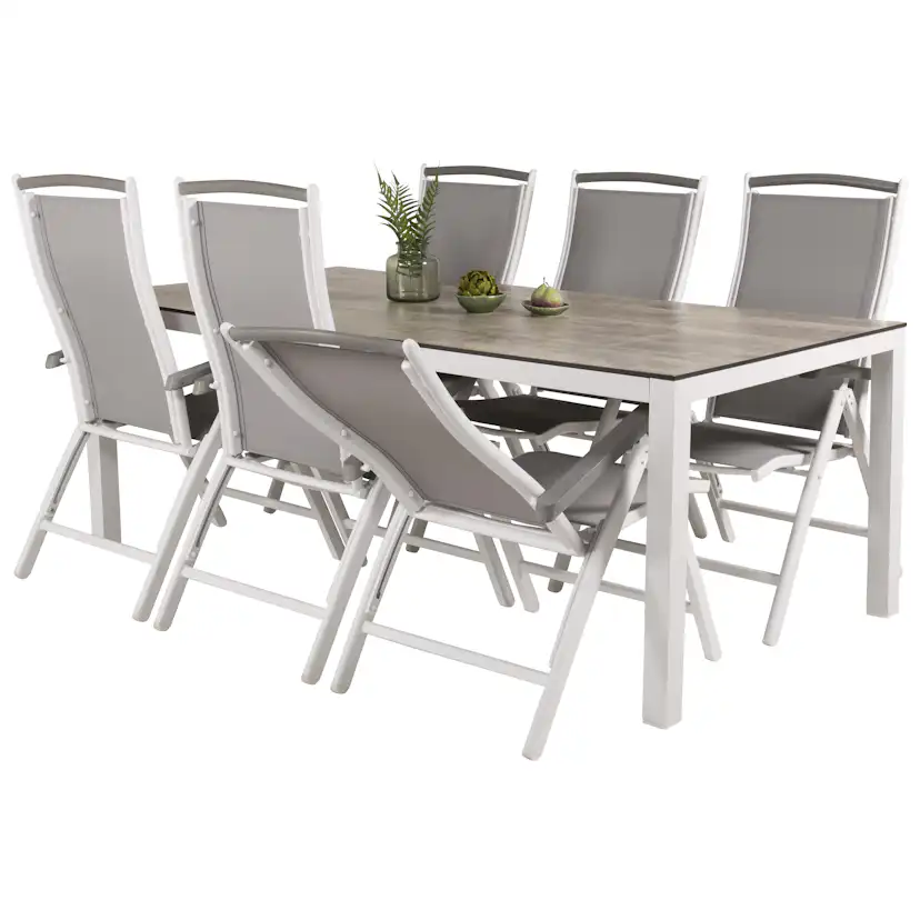 Matgrupp Utomhus Venture Home Lea 205 med 6 Aleyna Trädgårdsstolar