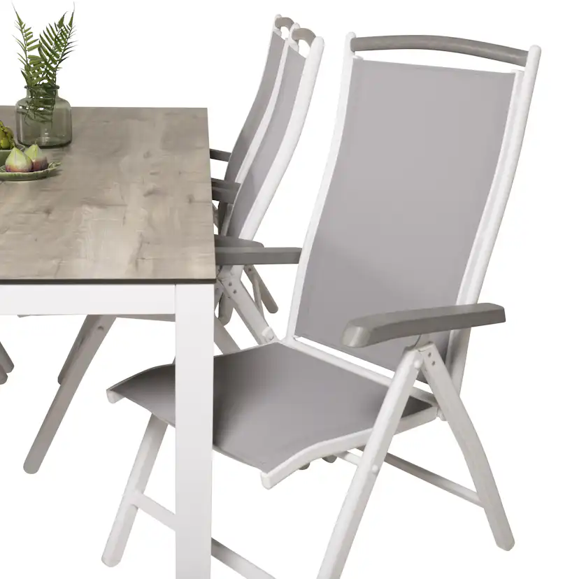 Matgrupp Utomhus Venture Home Lea 205 med 6 Aleyna Trädgårdsstolar