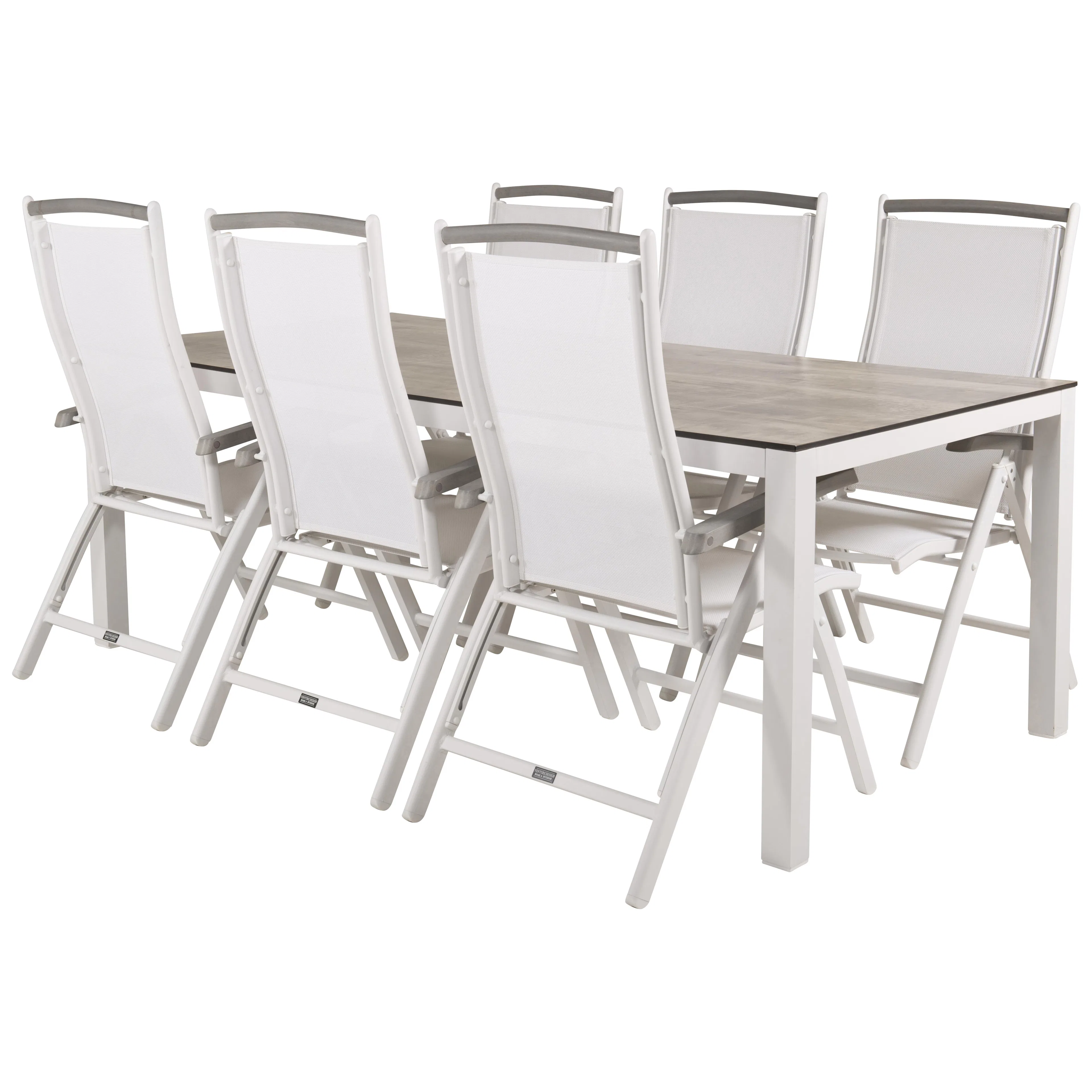 Matgrupp Utomhus Venture Home Lea 205 med 6 Aleyna Trädgårdsstolar