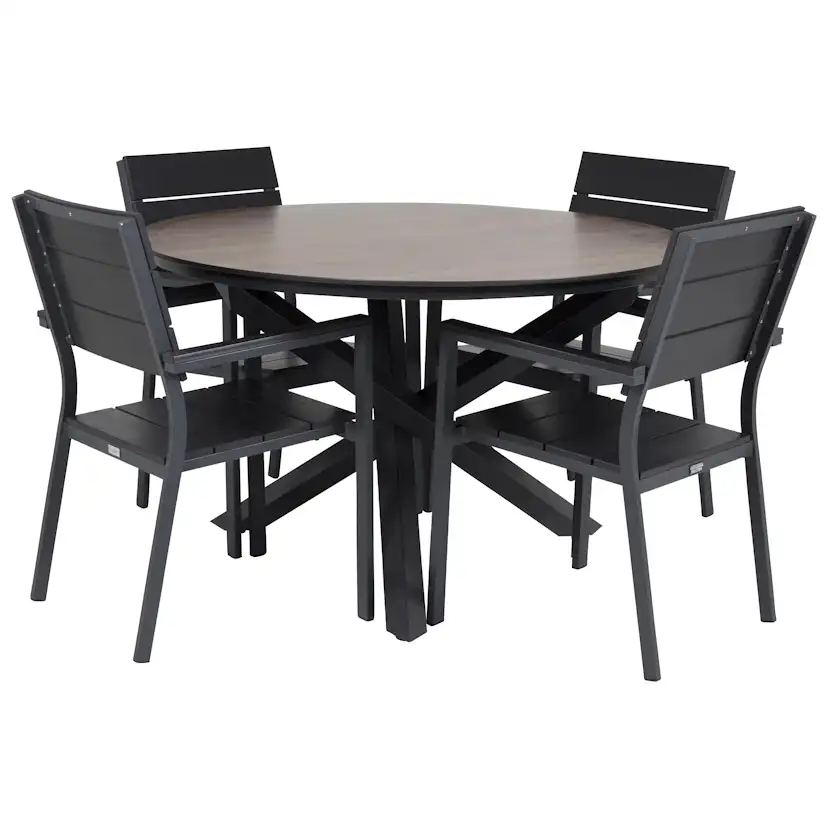 Matgrupp Venture Home Lea Ø 120 med 4 Lova Stolar