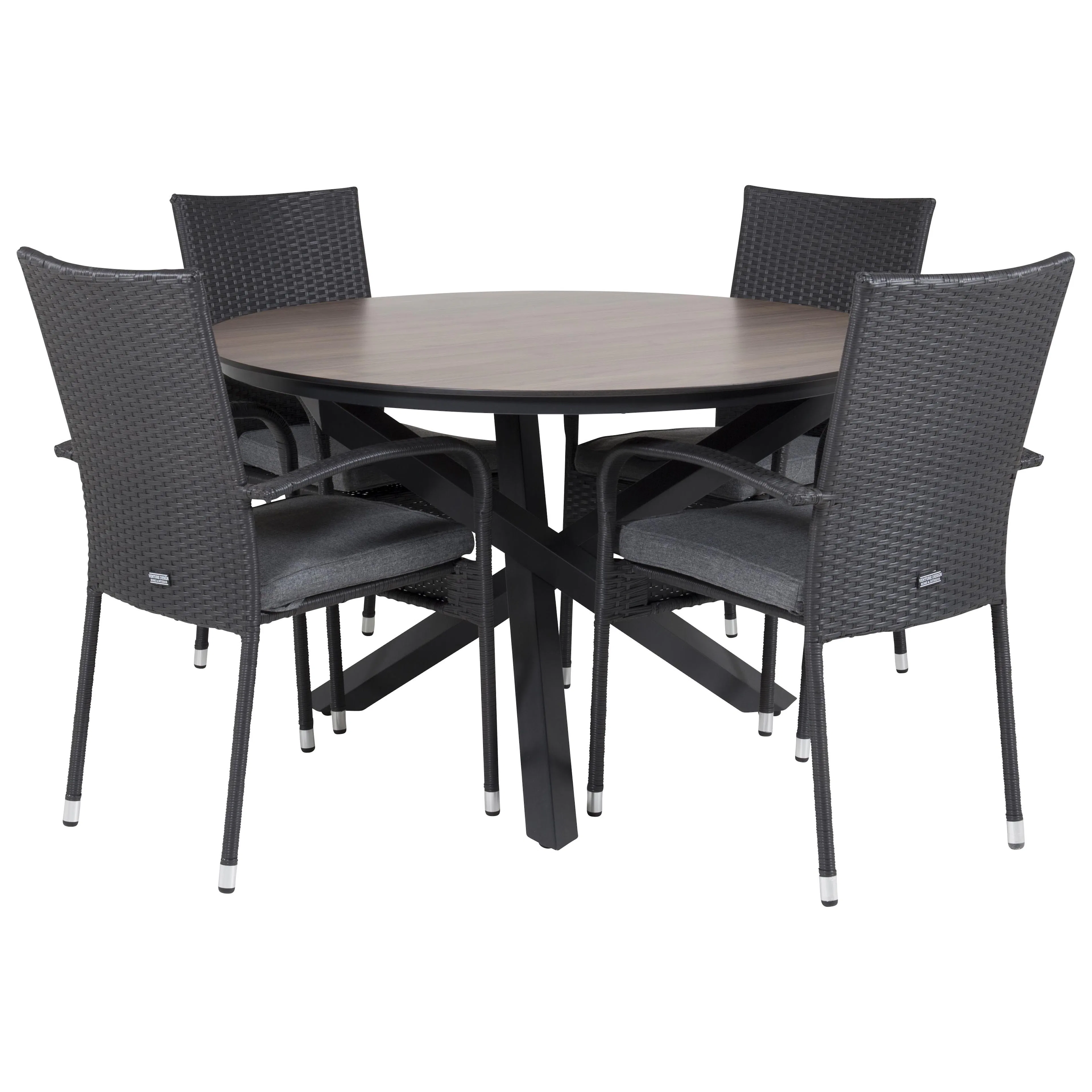 Matgrupp Venture Home Lea Ø 120 med 4 Asta Stolar