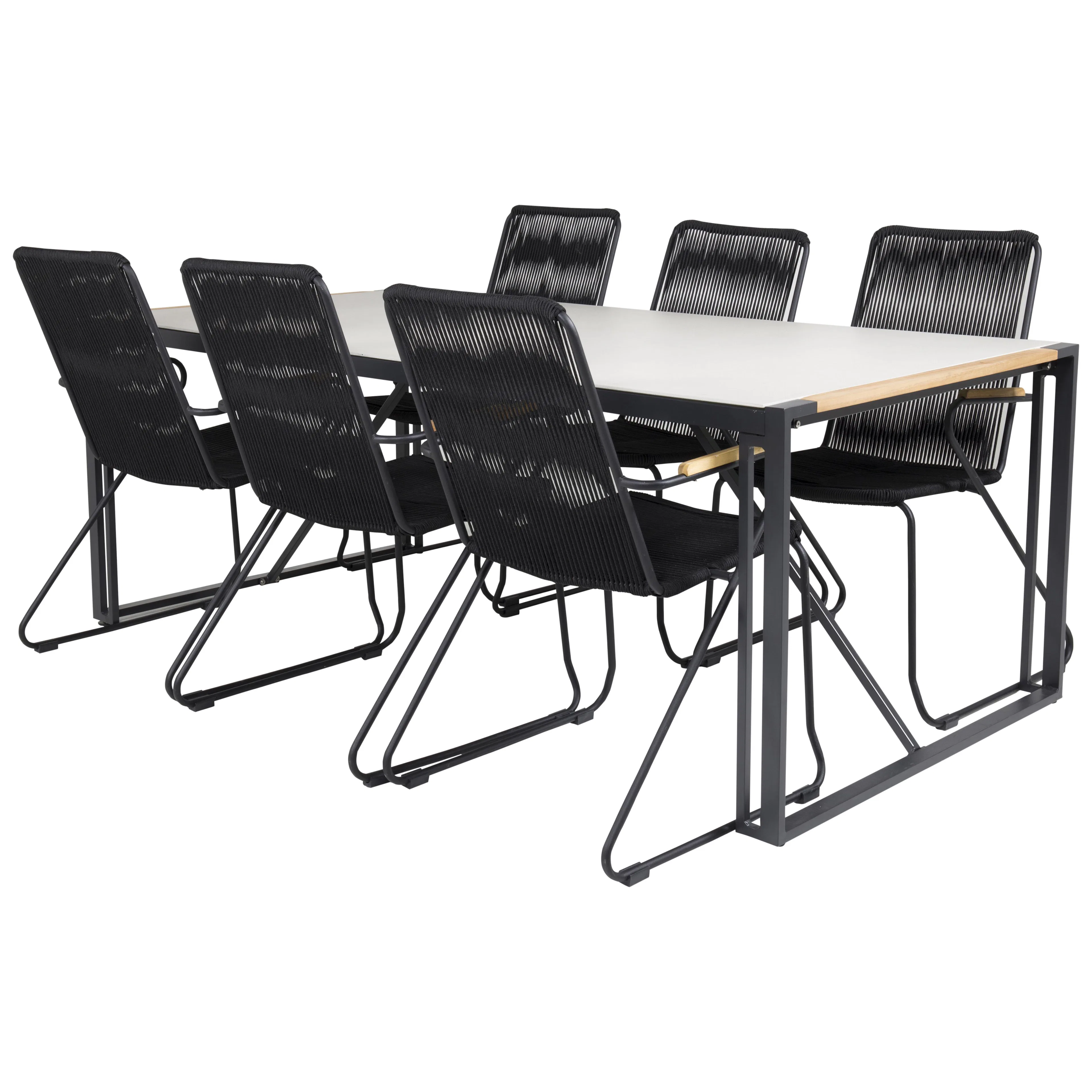 Matgrupp Utomhus Venture Home Tilly 200 med 6 Berfin KarmTrädgårdsstolar