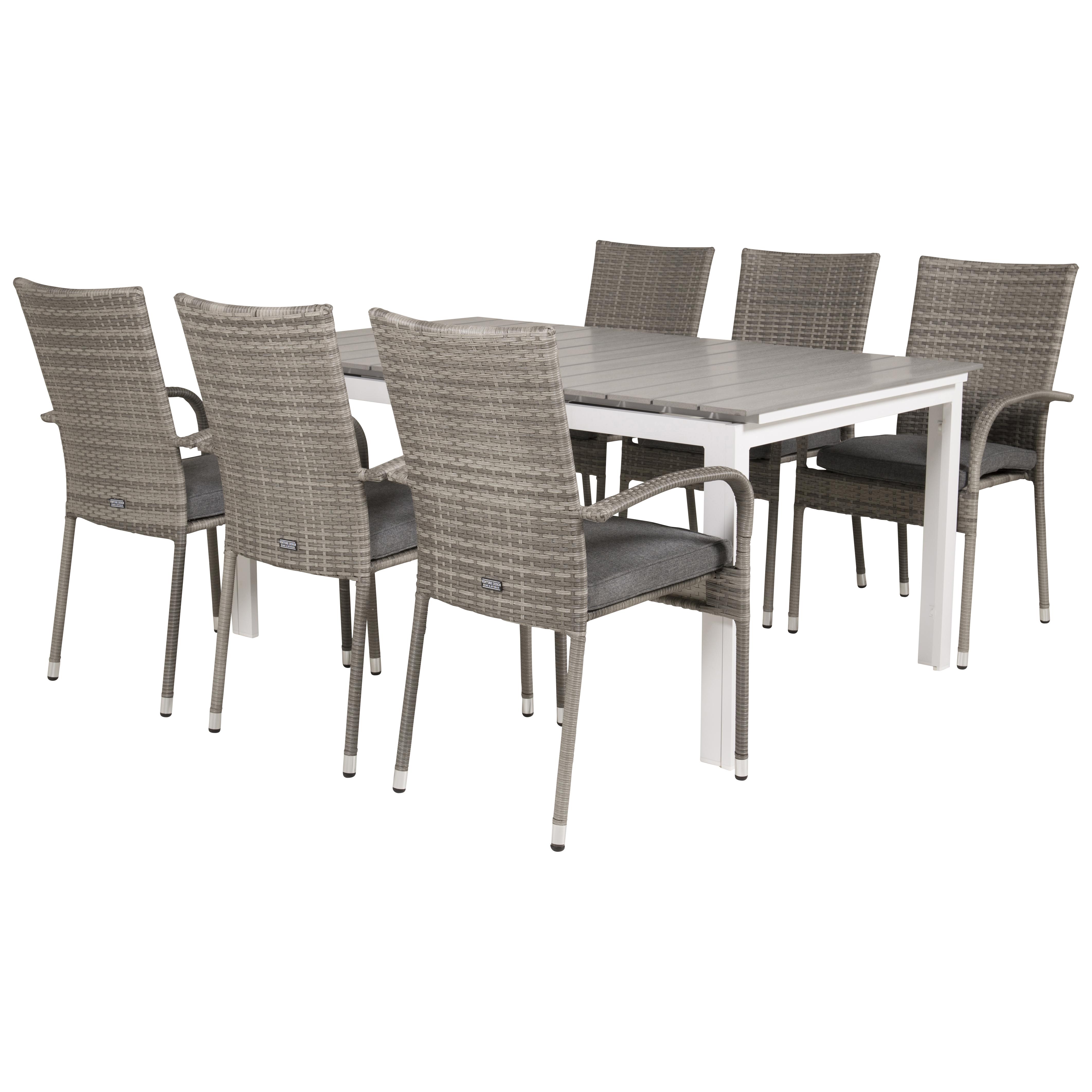 Matgrupp Venture Home Lova 160/240 med 6 Asta Stolar