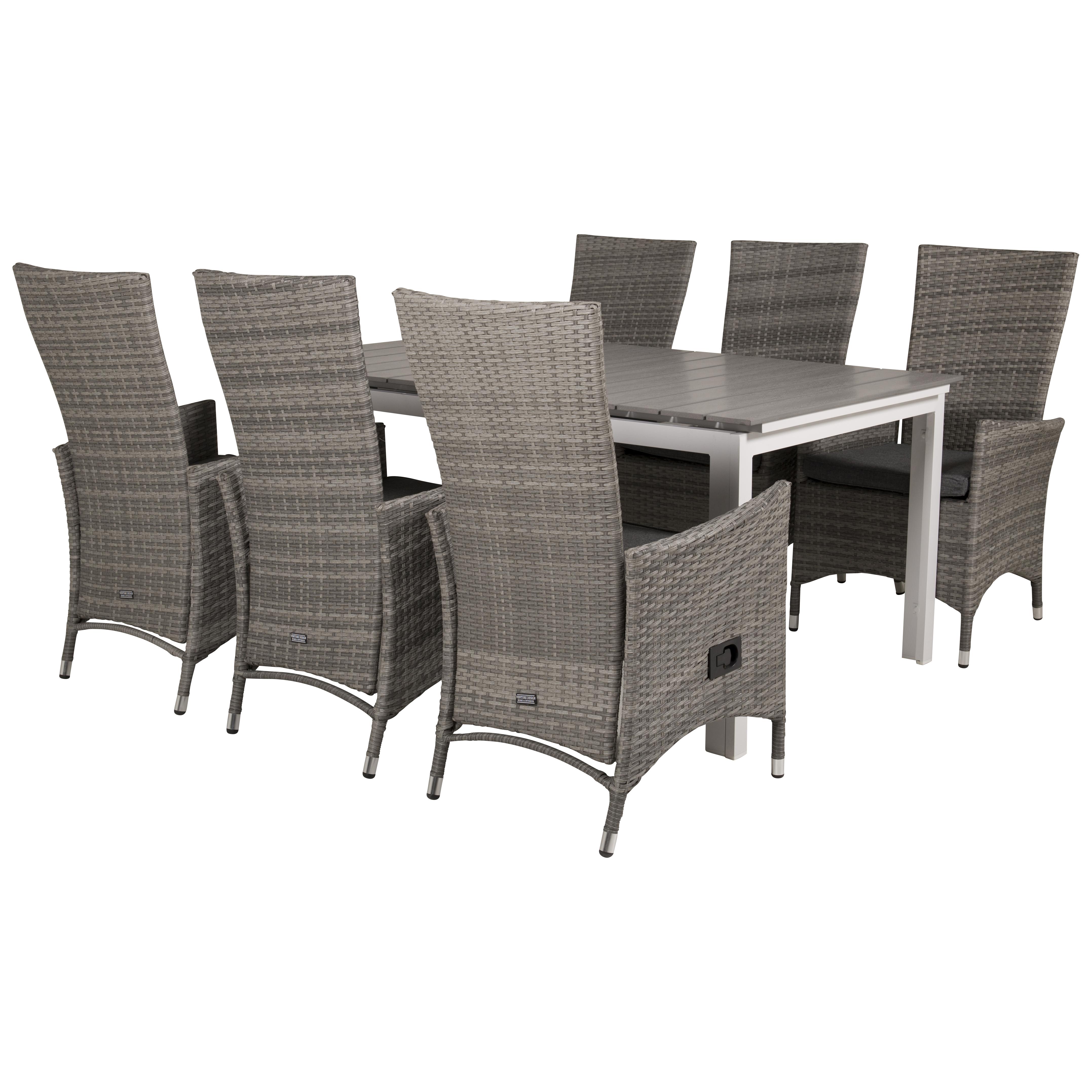 Matgrupp Venture Home Lova 160/240 med 6 Pishi Stolar