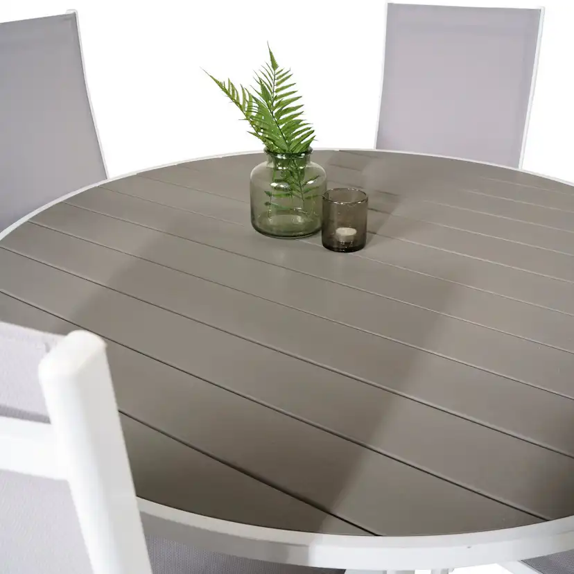 Matgrupp Utomhus Venture Home Pincy Ø140 med 4 Copacabana Trädgårdsstolar