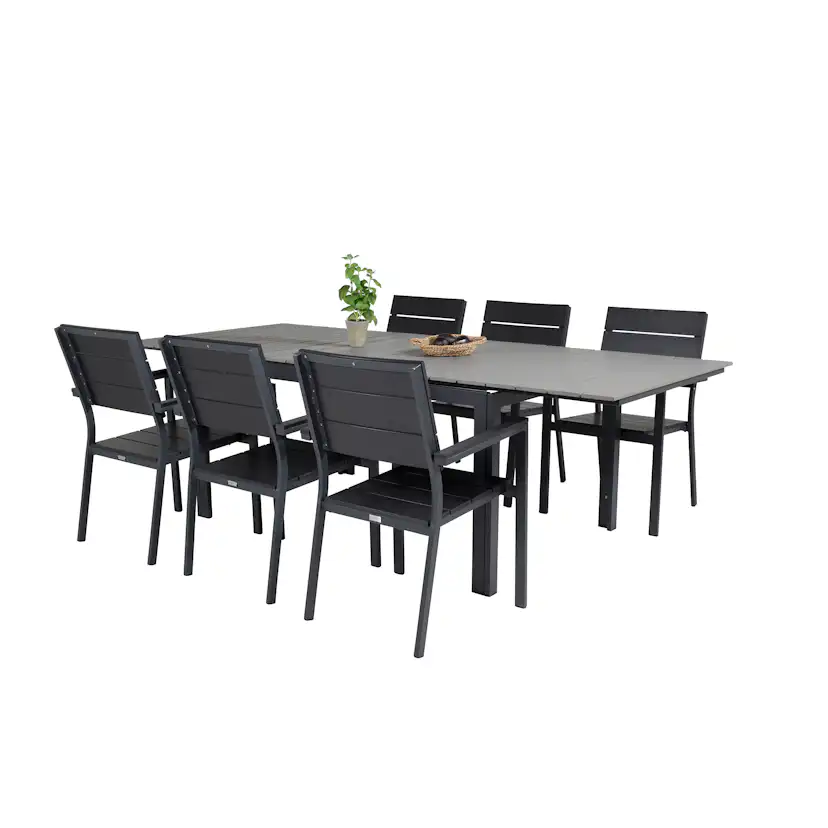 Matgrupp Venture Home Lova 160/240 med 6 Lova Stolar