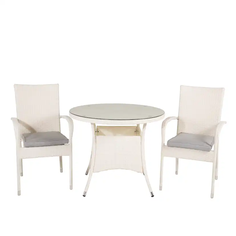 Matgrupp Venture Home Virda Ø 90 med 2 Asta Stolar