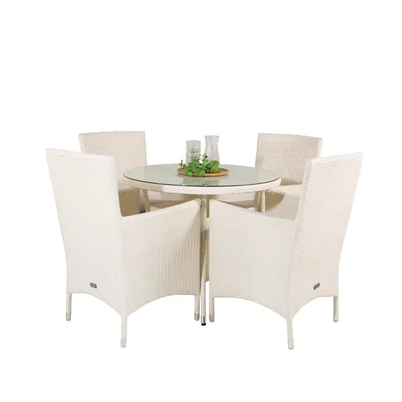 Matgrupp Venture Home Virda Ø 90 med 4 Milwa Stolar