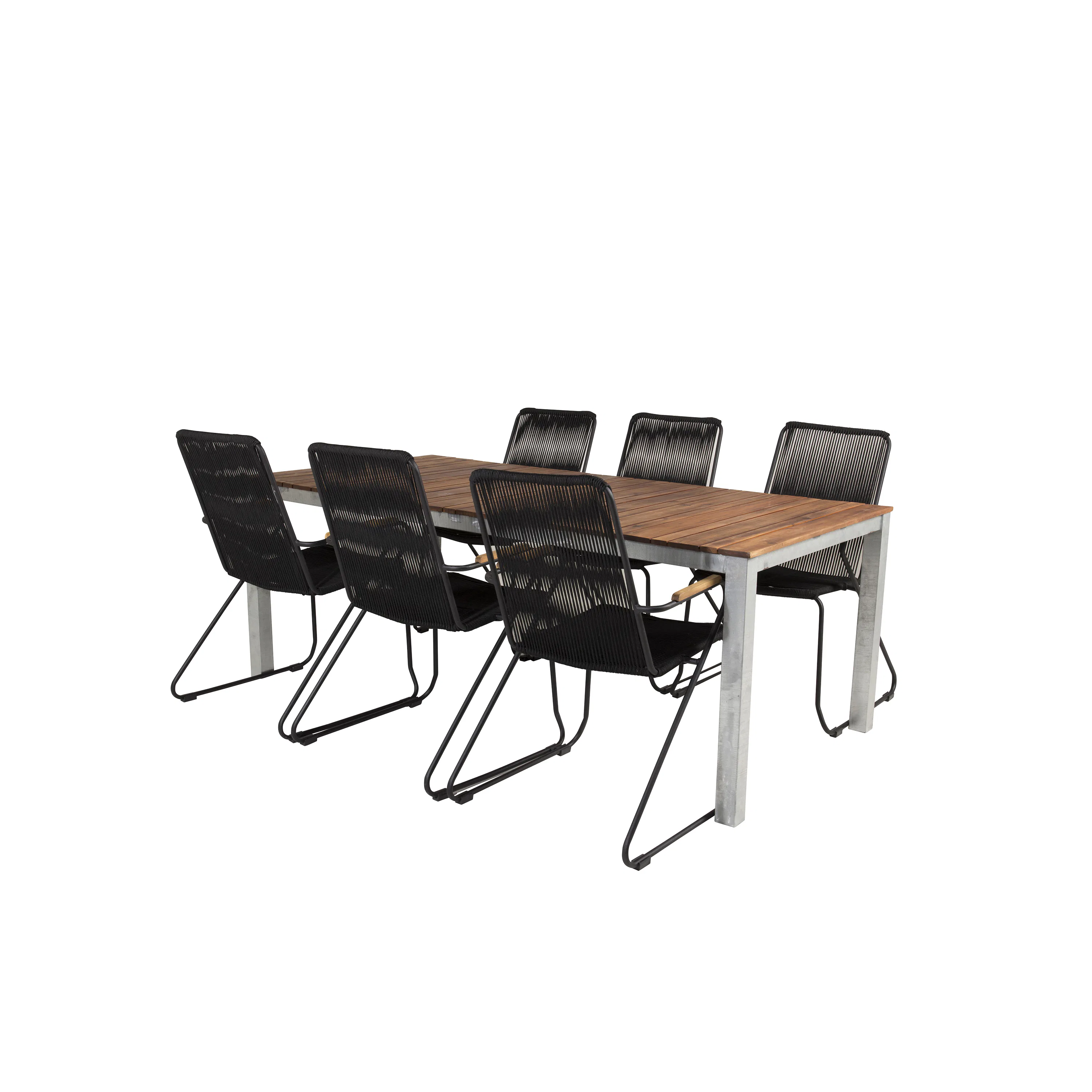 Matgrupp Utomhus Venture Home Zacharias 200 med 6 Berfin KarmTrädgårdsstolar