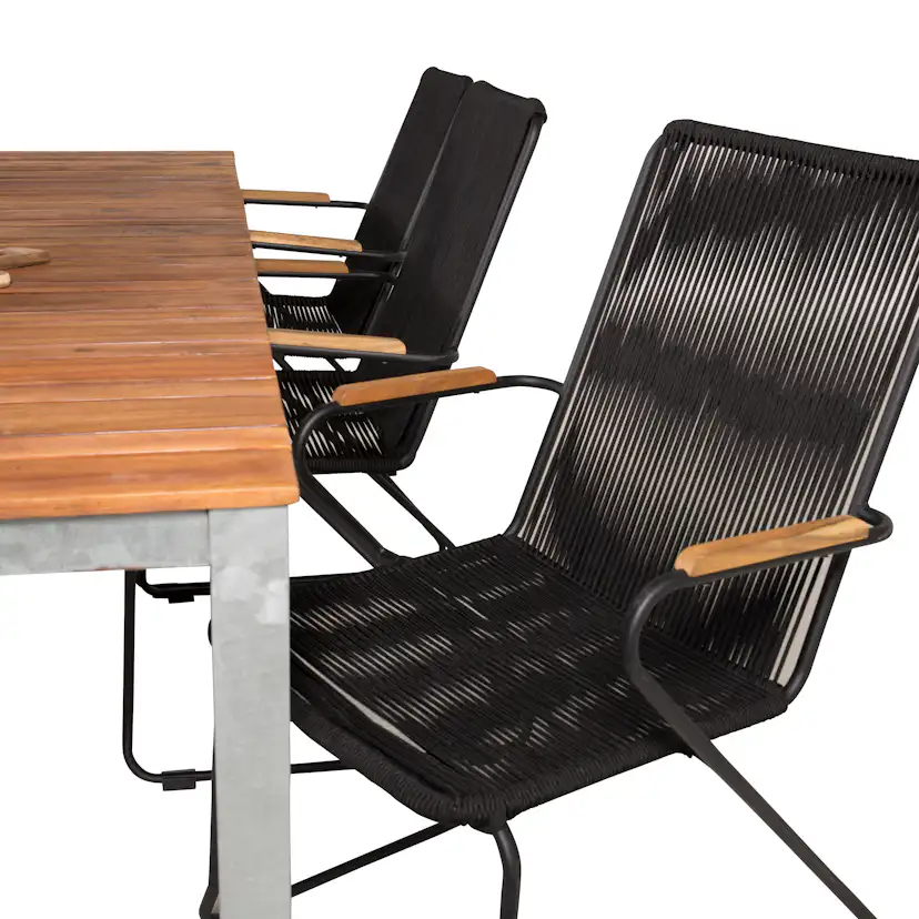 Matgrupp Utomhus Venture Home Zacharias 200 med 6 Berfin KarmTrädgårdsstolar