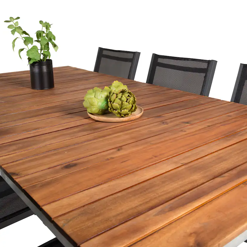 Matgrupp Venture Home Zacharias 200 med 6 Copacabana Karmstolar