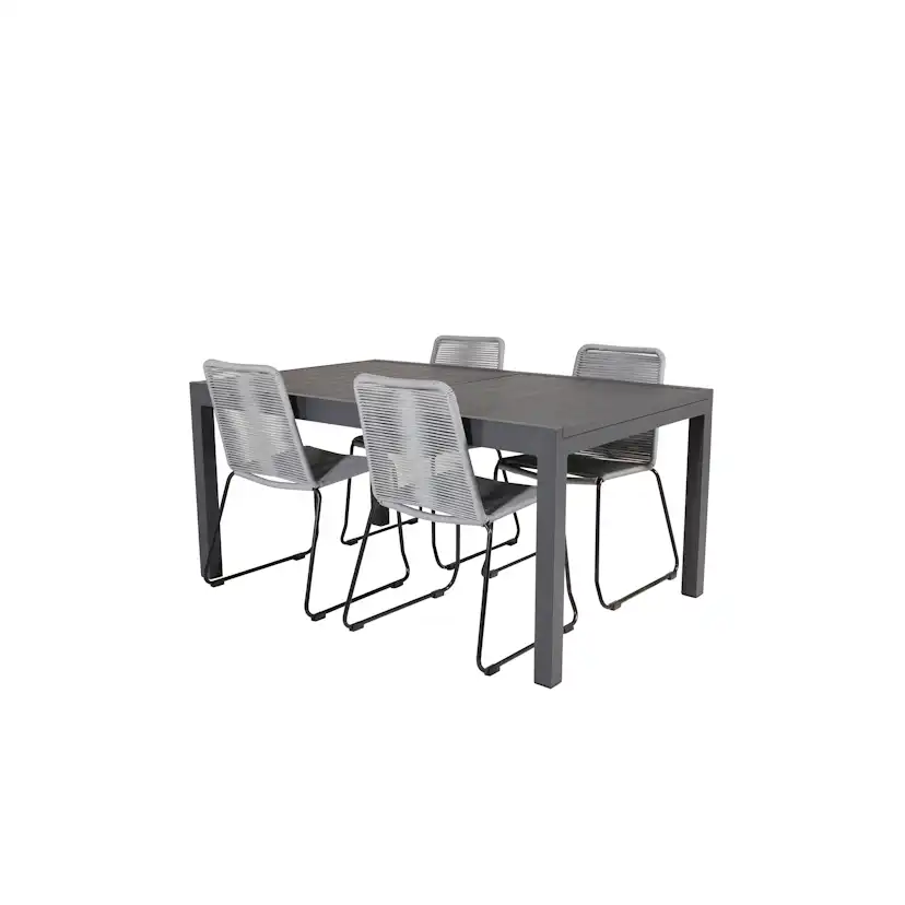 Matgrupp Venture Home Madrid 160/240 med 4 Leon Stolar